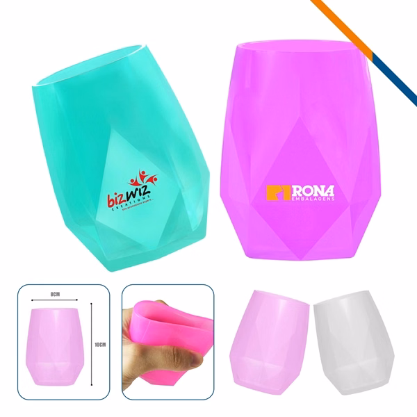 Coconut Silicone Glass for Commutes, Fitness and Travel