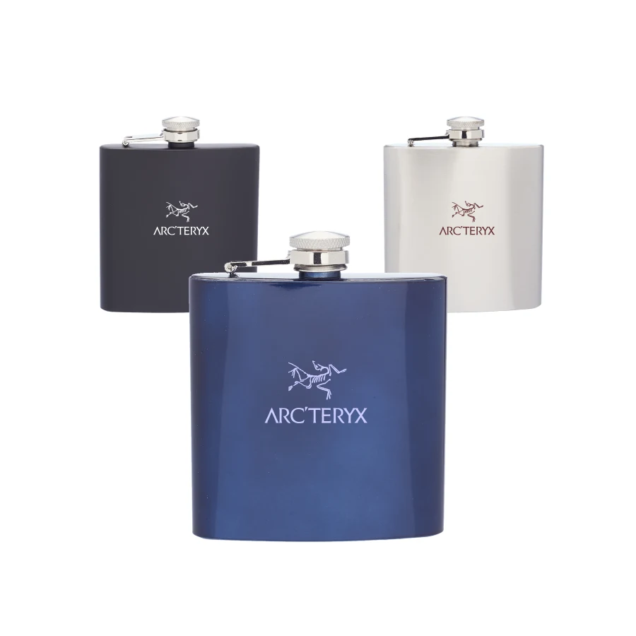 Union Printed - 6 oz. Murano Stainless Steel Hip Flasks 1