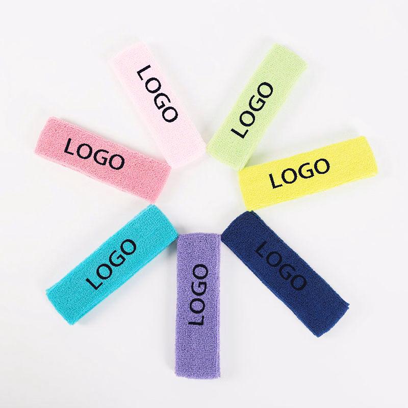 Soft Cotton Stretchy Headbands/Sweatbands for Sports Indoor and Outdoor