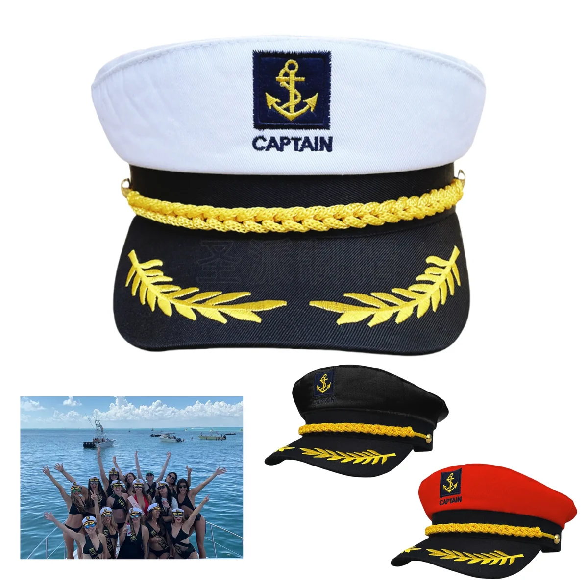 Adult Captain Costume Hat Cap 1