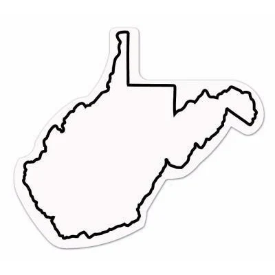 West Virginia State Shape Magnet - Full Color 1