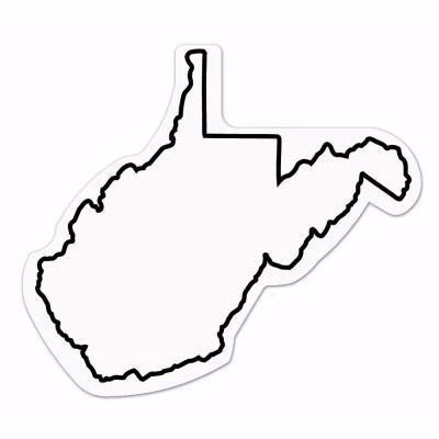 West Virginia State Shape Magnet - Full Color
