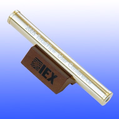 Gold Plated Kaleidoscope With Black Velveteen Pouch.
