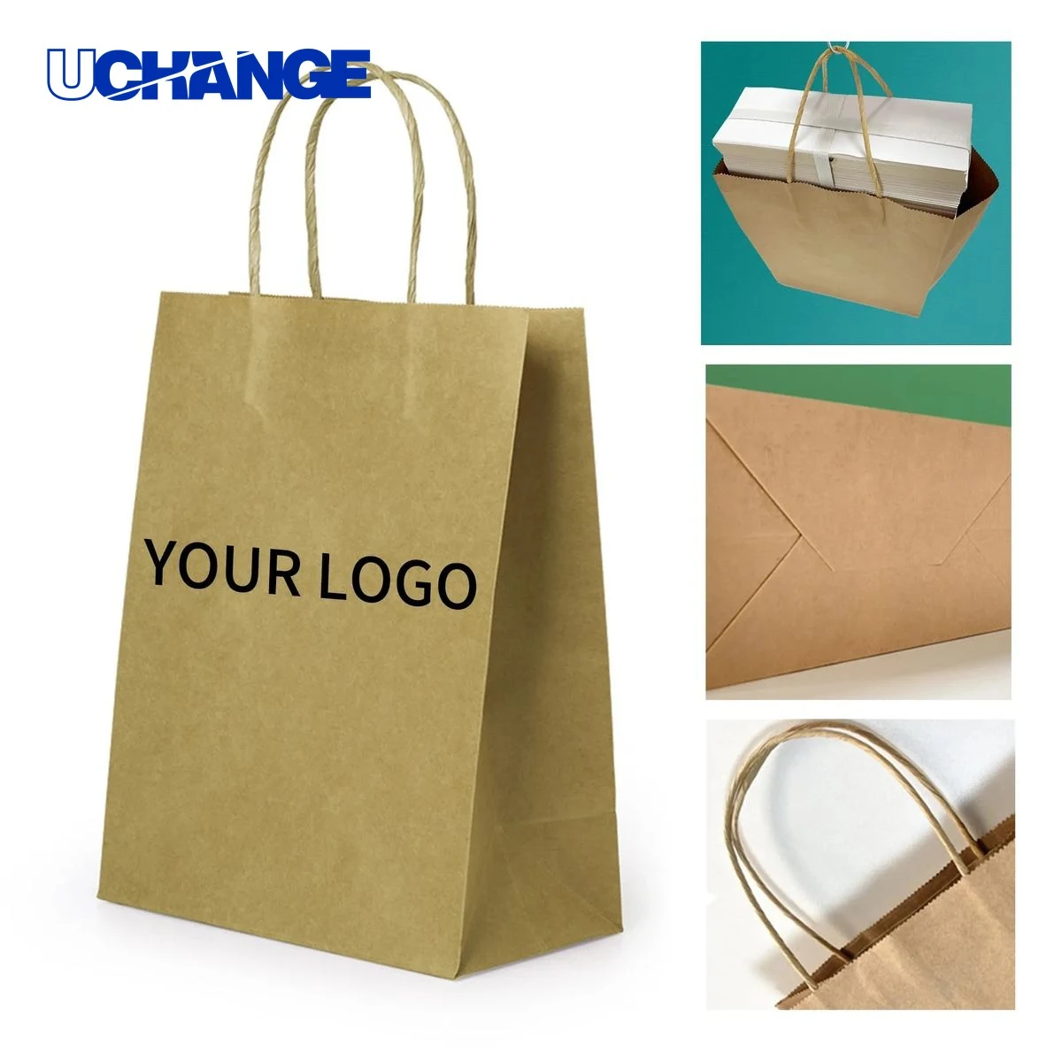 Kraft Paper Tote Bag Carrier 1