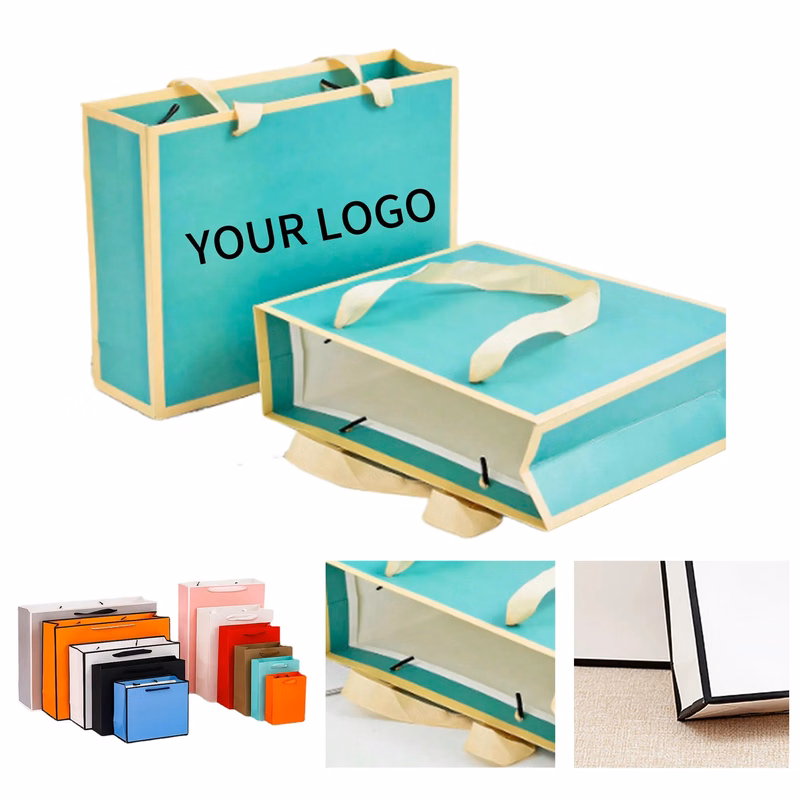 Durable White Cardboard Gift Bag