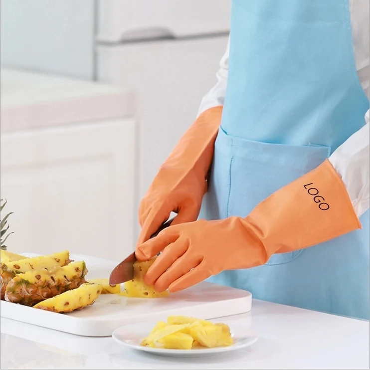 Super durable non-stick nitrile rubber household gloves 1