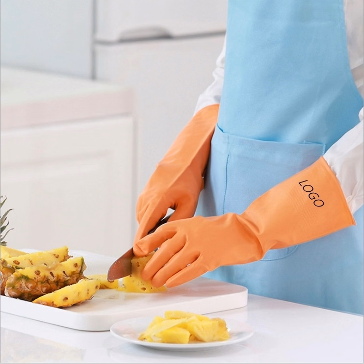 Super durable non-stick nitrile rubber household gloves