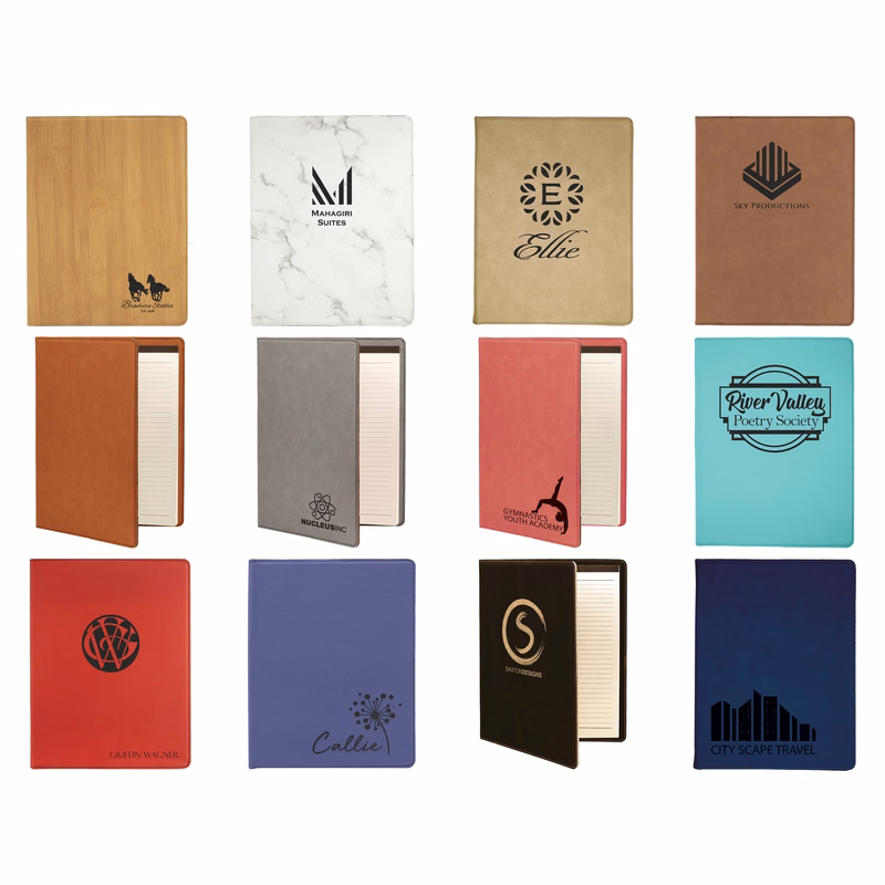 9 1/2" x 12" Leatherette Portfolio with Notepad
