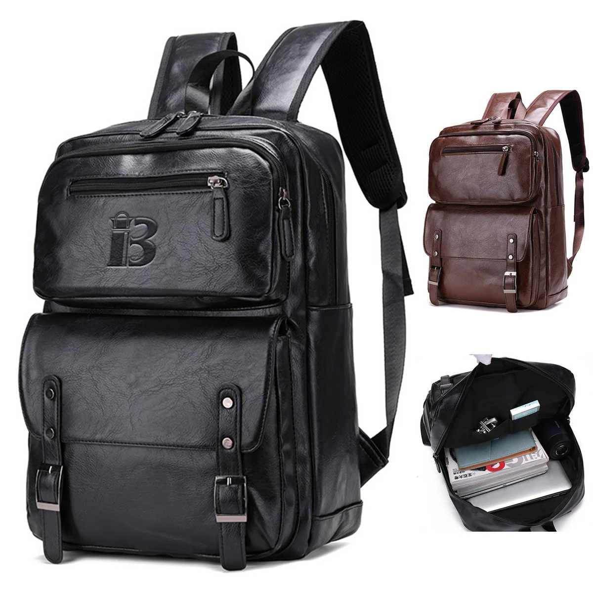 PU Fashion Travel Waterproof Laptop Bag 1