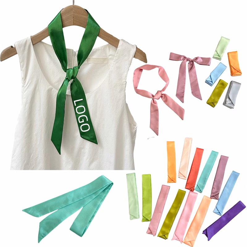 Elegant Long Scarf: Versatile Neckwear & Hair Accessory