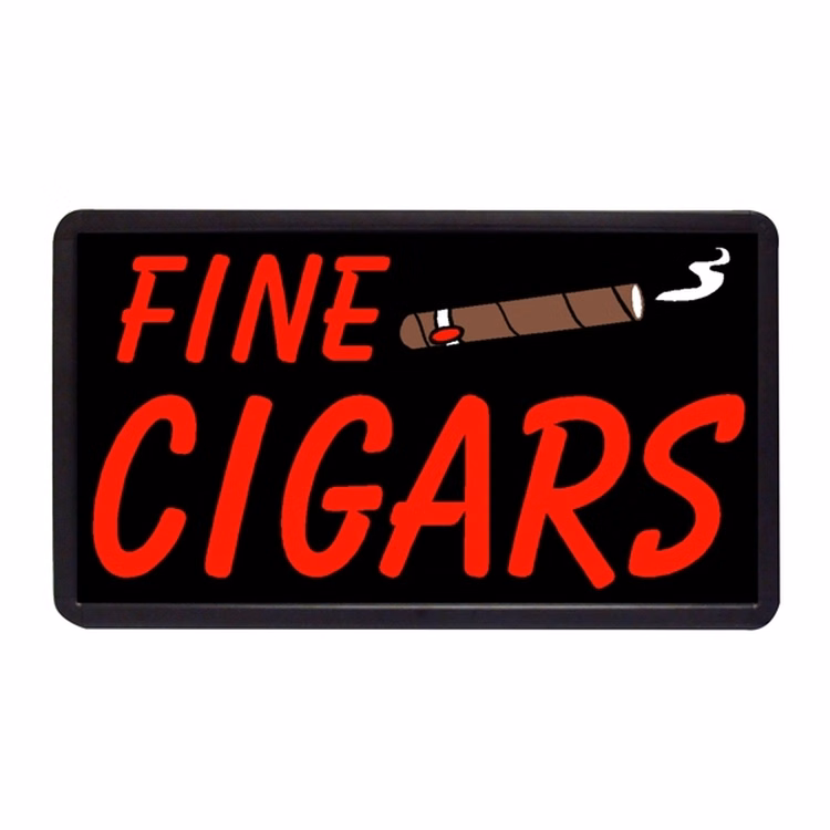 Fine Cigars 13" x 24" Simulated Neon Sign