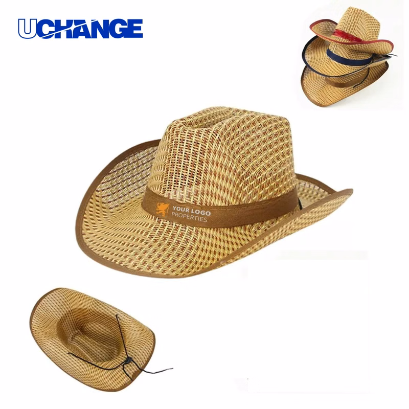 Western Straw Hat with Hatband