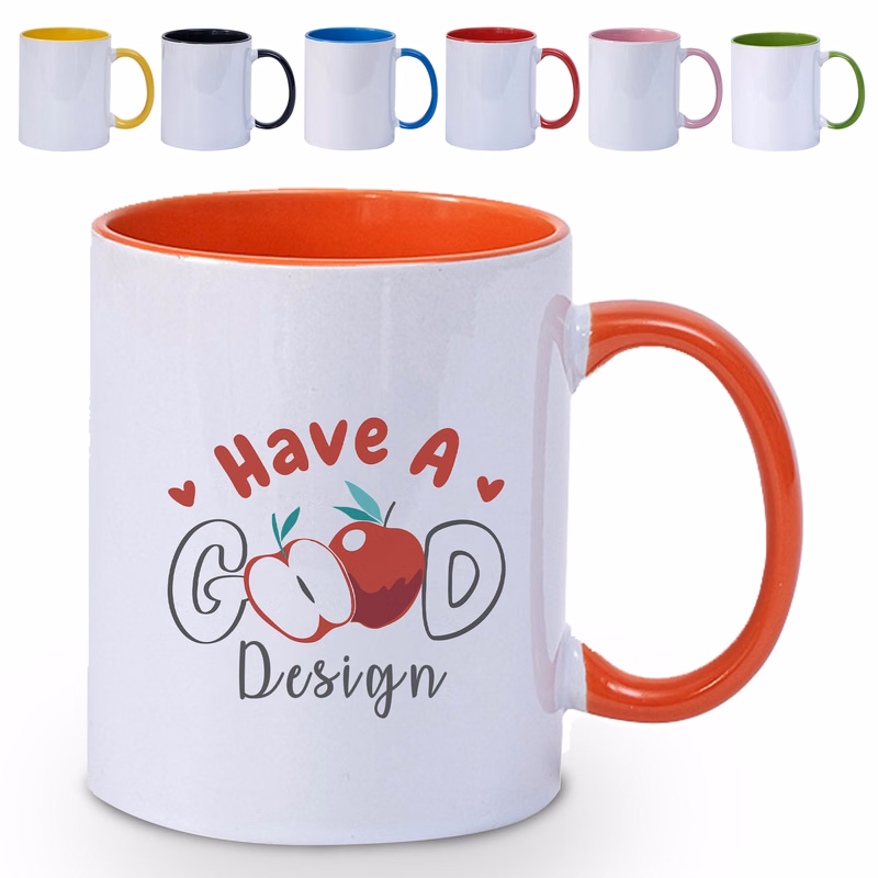 Multicolor Handle Coffee Mug
