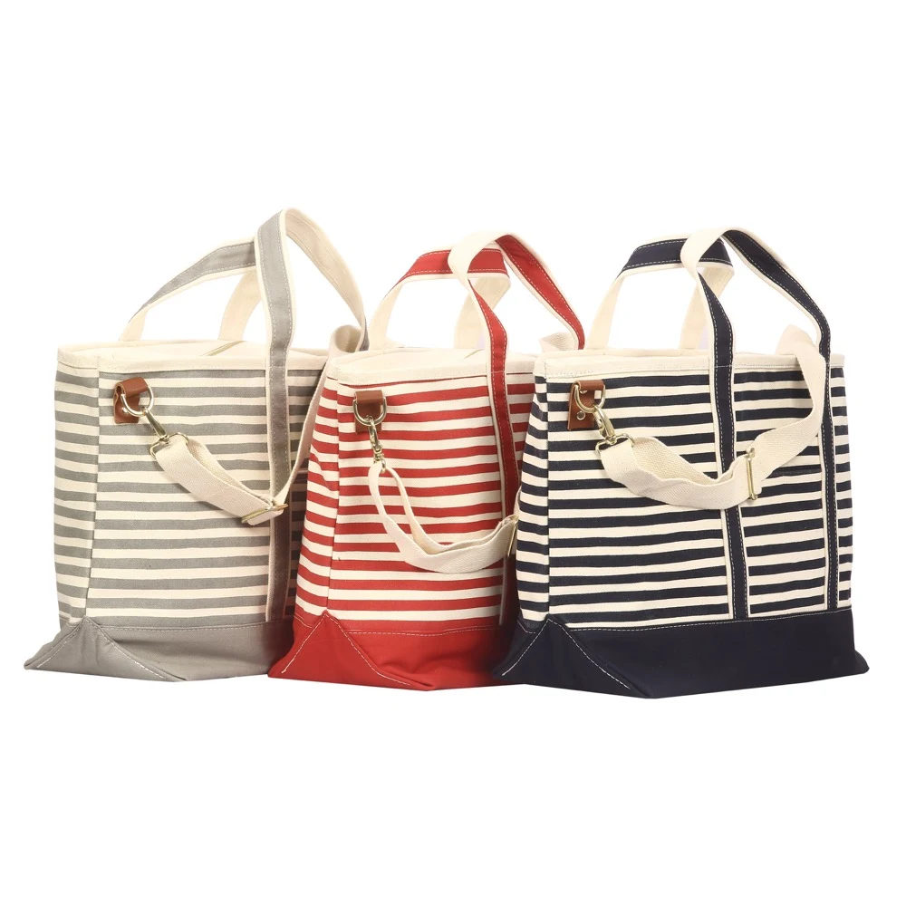 20 Oz. Super Heavy Canvas Ventura Weekender Stripe Bag 1