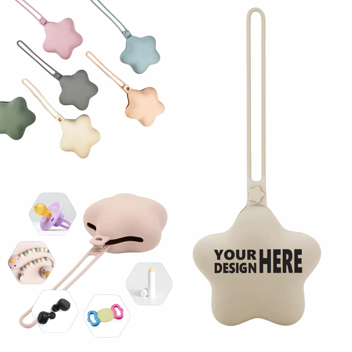 Minimalist American Style Silicone Baby Pacifier Storage Bag 1