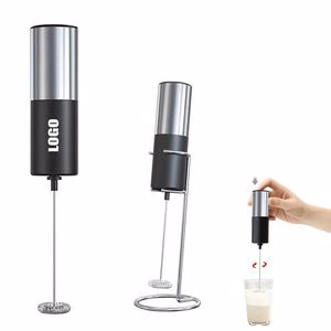 Silver Electric Coffee Mixer And Egg Whisk With Stand