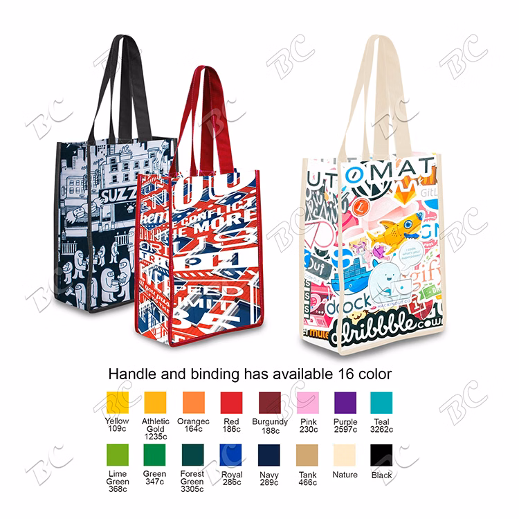 Full Color 5 oz Cotton Canvas Tote Bag 11"x15.5" x 6"