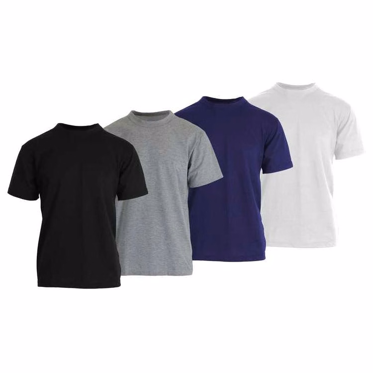 Men's Crew Neck Pocket Tees - White XL