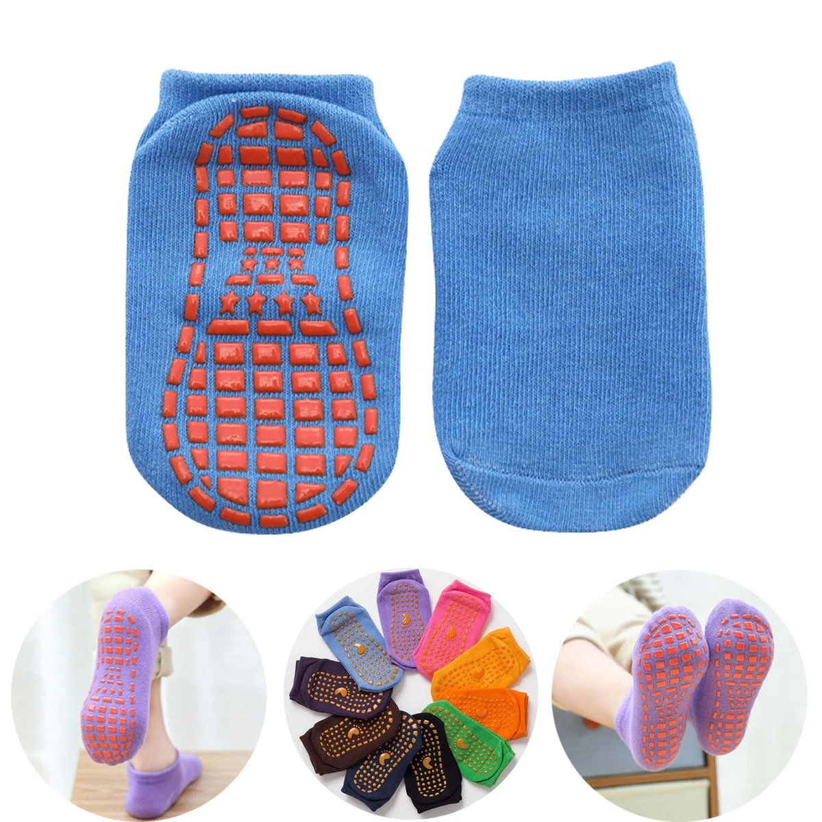 Children Cotton Non Slip Grip Socks 1