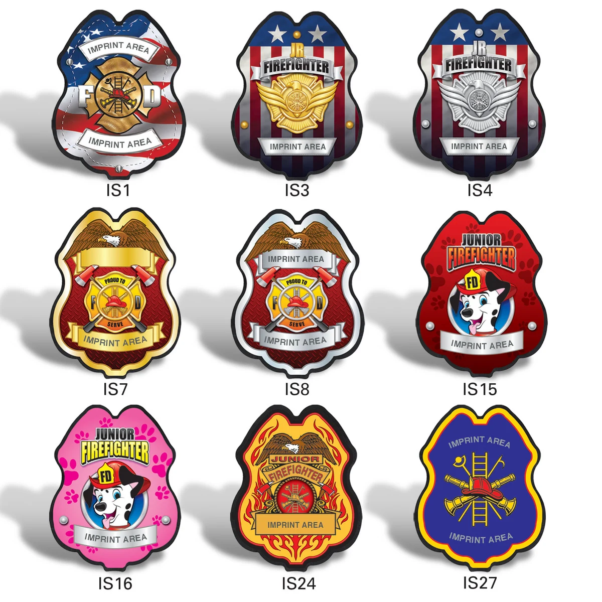 Custom Plastic Fireman's Badge 1