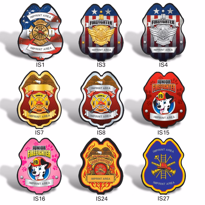 Custom Plastic Fireman's Badge