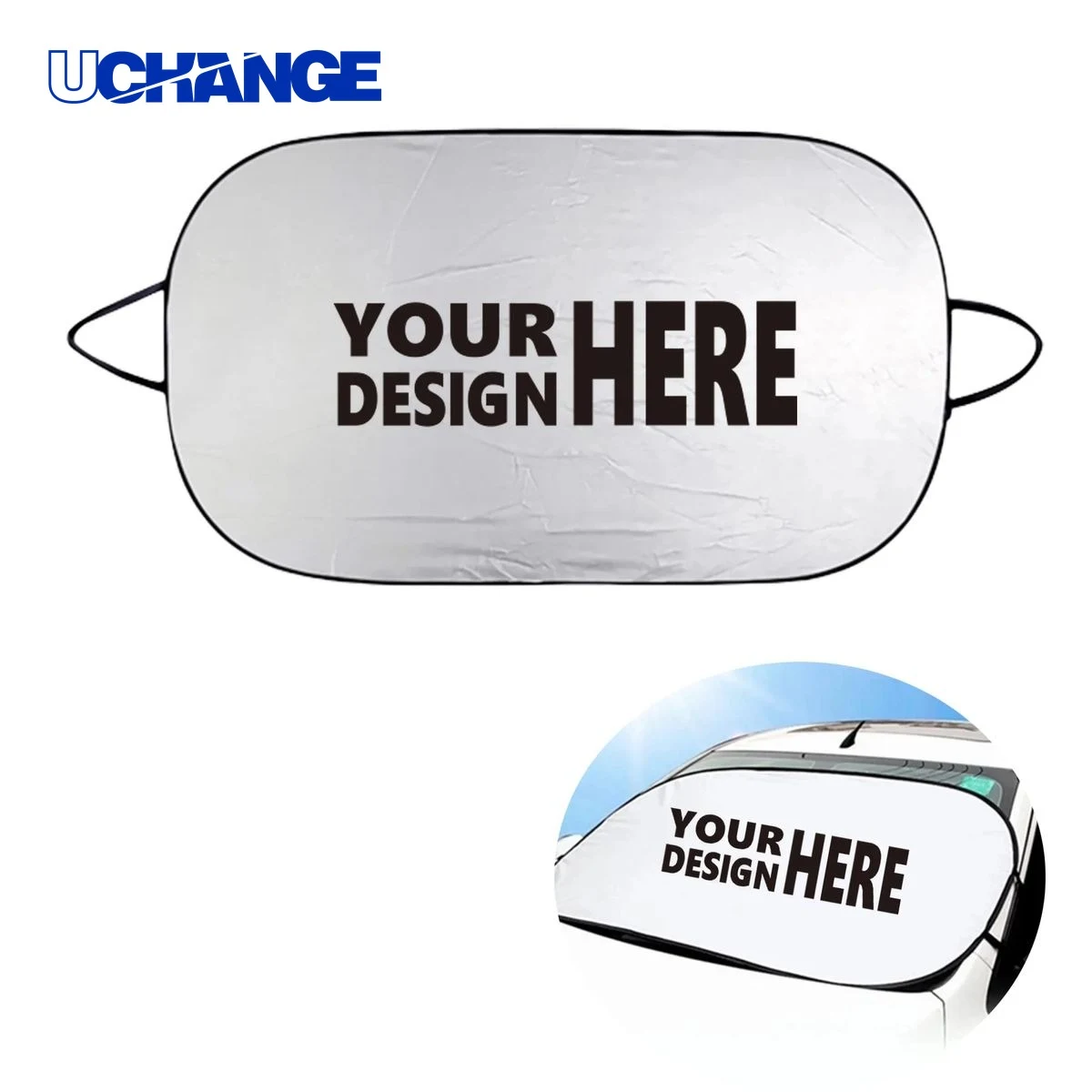 Car Windshield Sunshade with Steering Wheel Cover 1