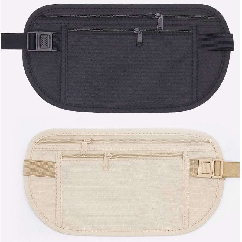 Elastic Money Belt Slim Fanny Pack for Travel Running