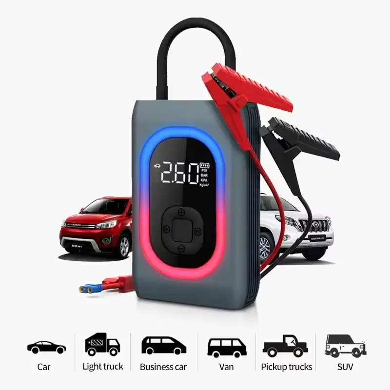 Digital Display Electric Air Compressor & Car Jump Starter 1