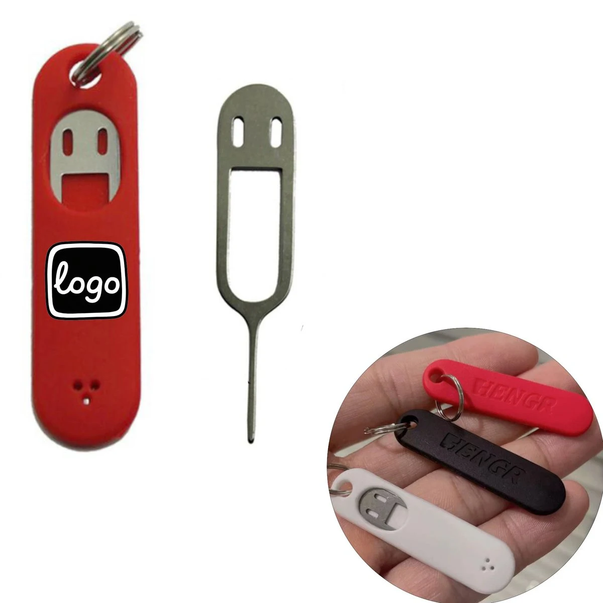 SIM Ejector Pin Keychain With Silicone Case 1