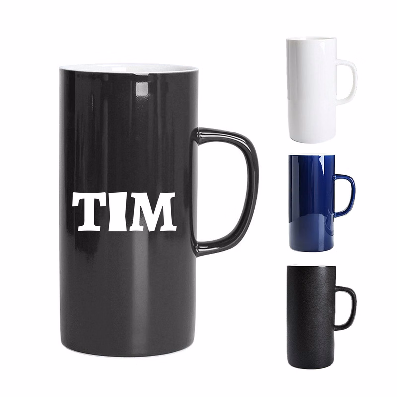 40.5oz Tall Ceramic Mug Large Capacity Straight Design