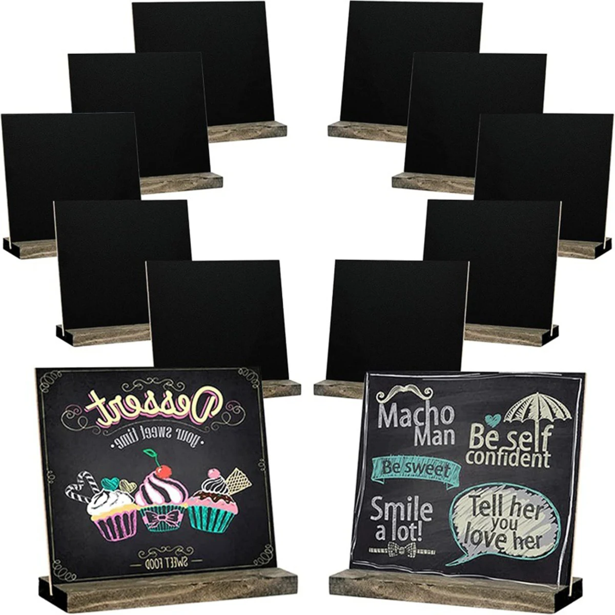 Full Color Wood Base Message Chalkboard 1