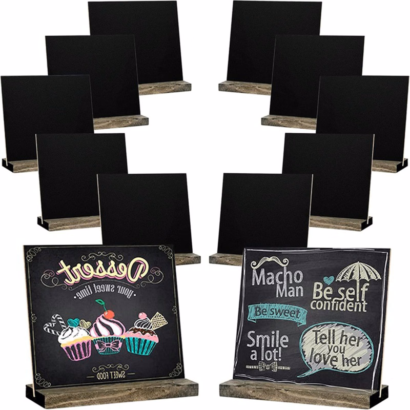 Full Color Wood Base Message Chalkboard
