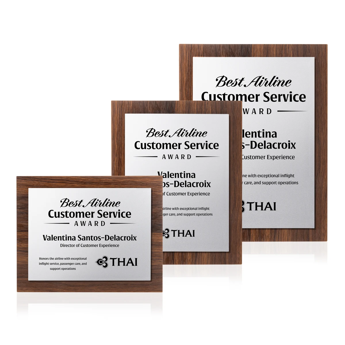 Millsboro Plaque - Walnut Finish/Silver 1