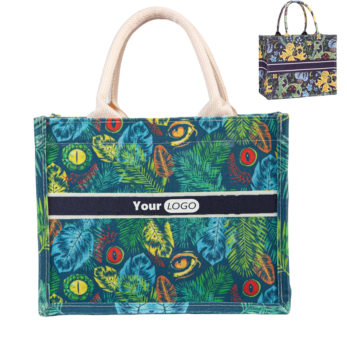 Canvas Shopping Ladies' Hand Bag, custom tote bag with logo imprint 1