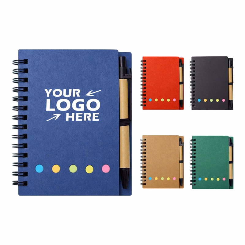 Eco-Friendly Multi-Functional Spiral Notebook & Pen Set