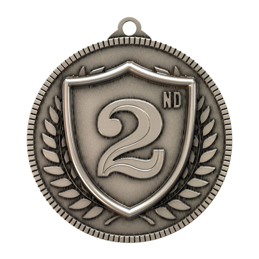 Antique Silver 2nd Place Classic Legacy Medallion (2") 1