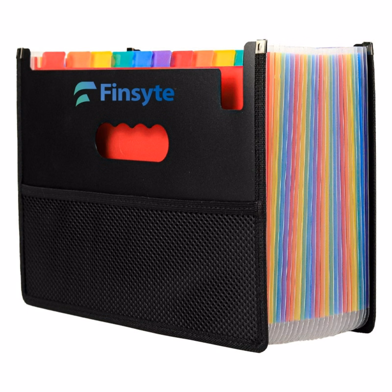 24 Pockets Expanding File Folder With Cloth Edge Wrap