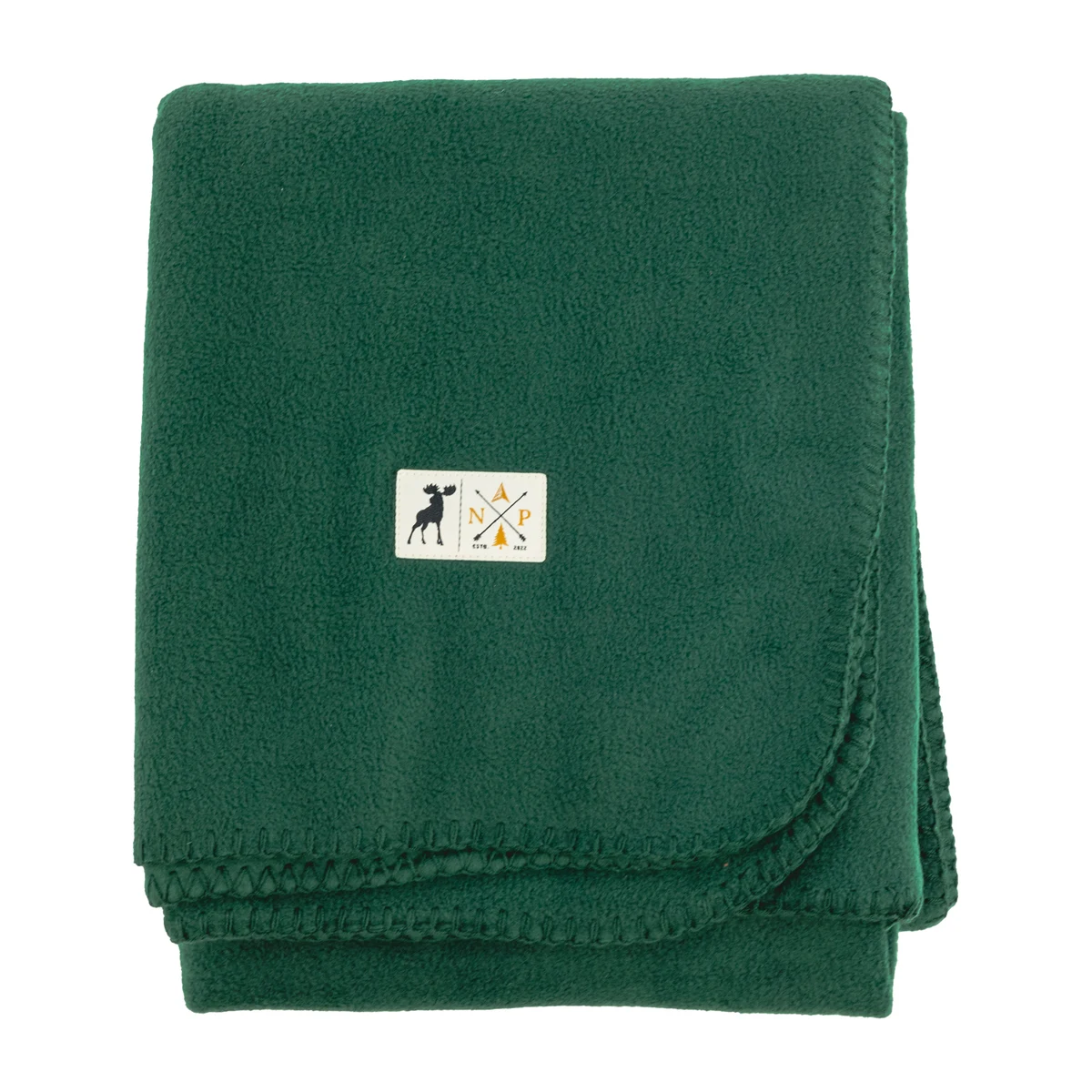 Fleece Blanket w/ Sewn Woven Patch 1