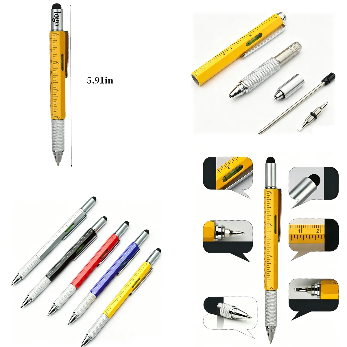 Multifunctional 6-in-1 Metal Pen 1