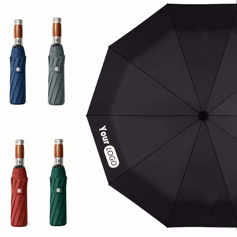 41.3 Inch Full Black Coated Auto Windproof Sun Rain Umbrella