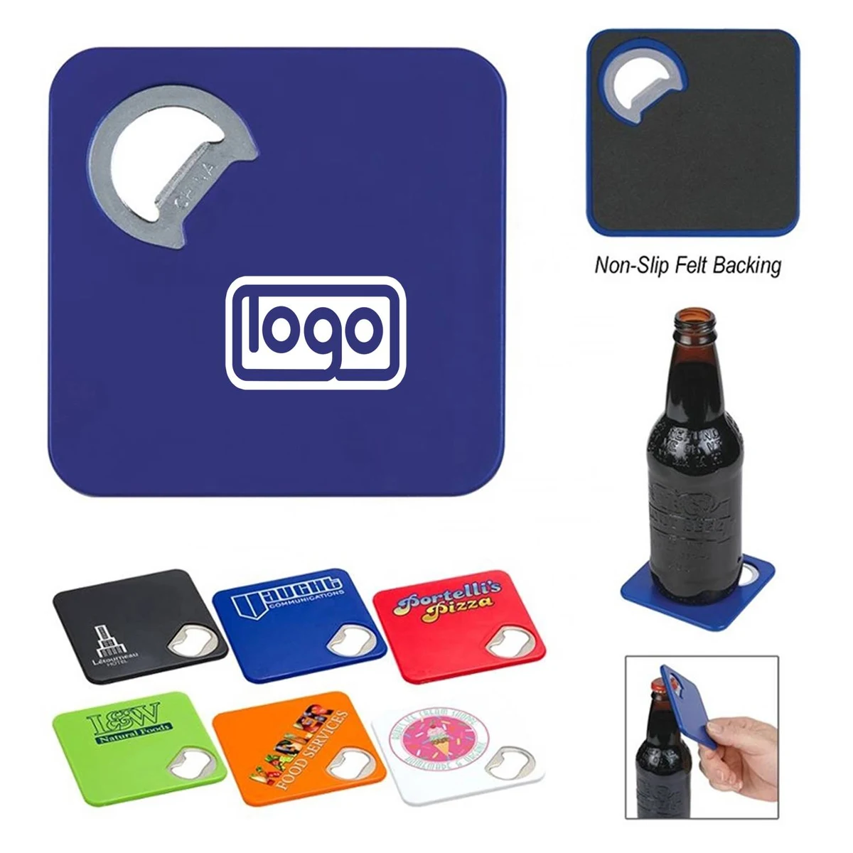 2-in-1 Multifunctional ABS Coaster Bottle Opener 1