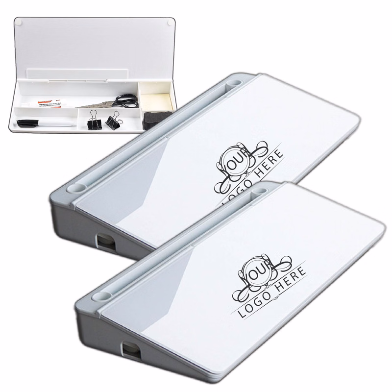 Dry Erase Glass Desktop Whiteboard Organizer