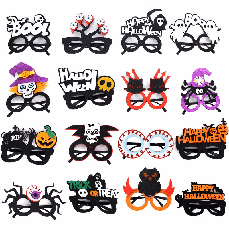 Glitter Decorations Accessories for Party Favors Halloween Glasses
