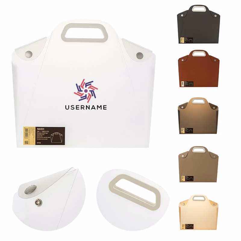 Portable File Folder With Snap Button for Storage
