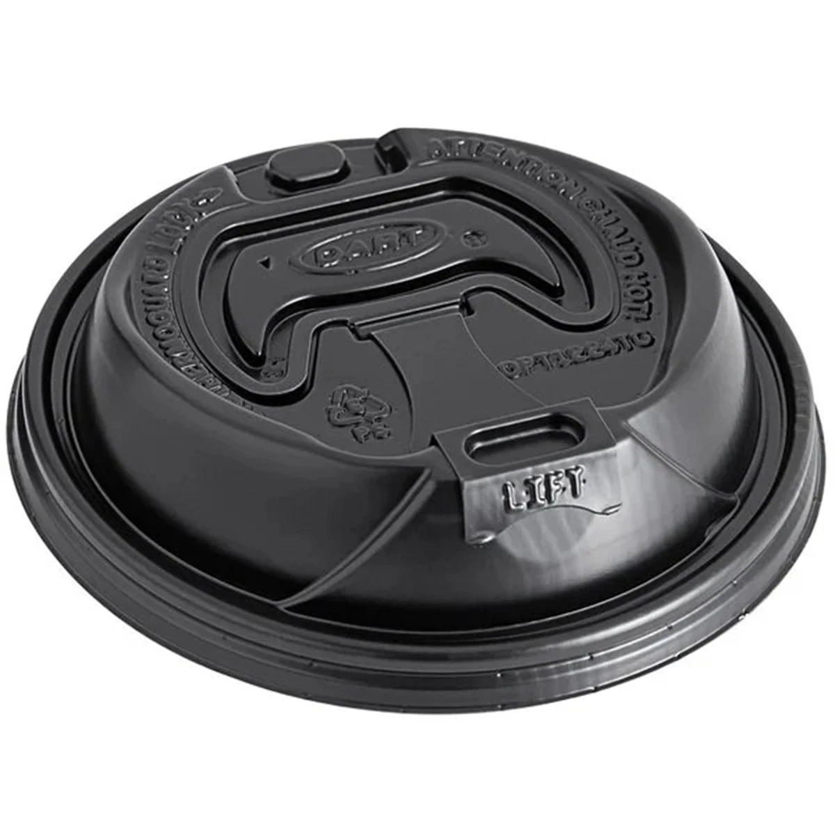 12 Oz. - 20 Oz. Insulated Paper Cup Lid, Black 1