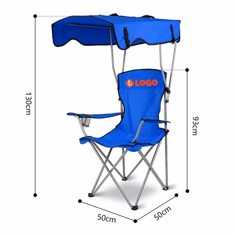 Outdoor Camping Folding Chair with Sun Shade