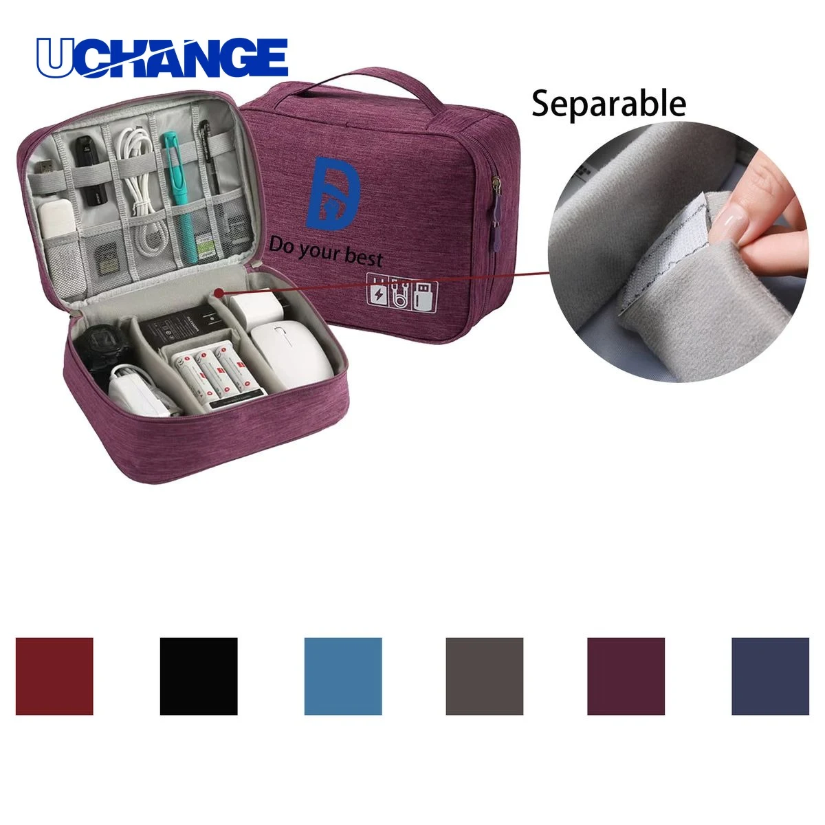 Double-Layer Cable Organizer Storage Bag 1