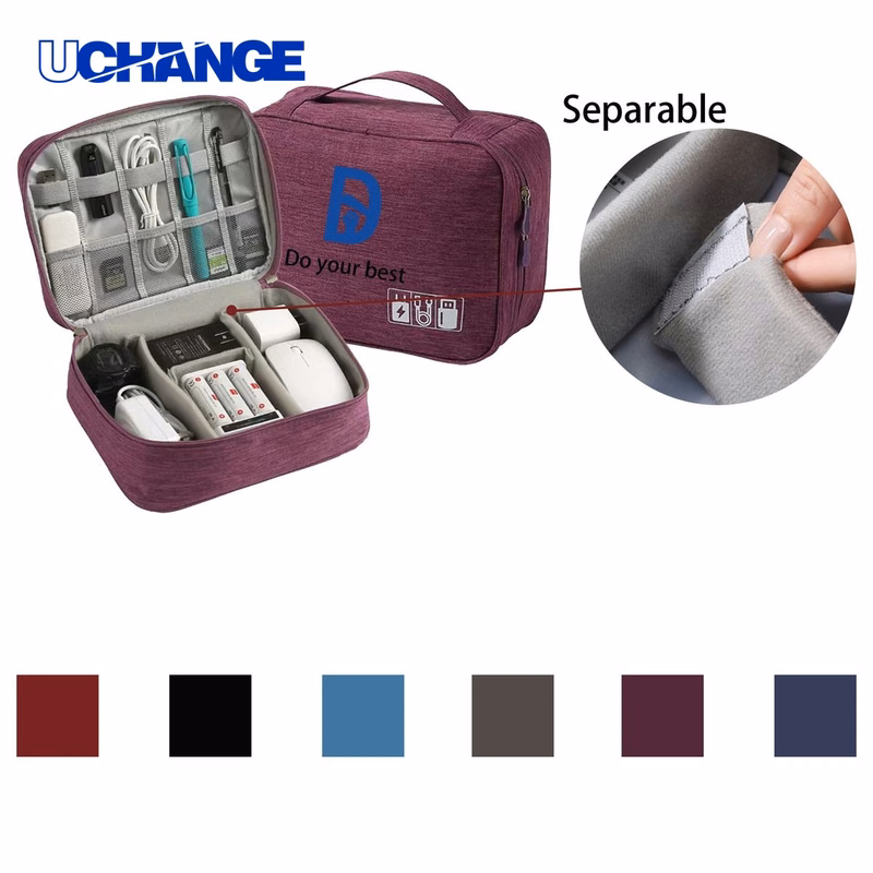 Double-Layer Cable Organizer Storage Bag