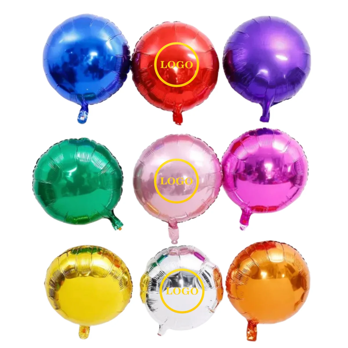 18 Inch Large Colorful Round Shape Foil Balloons 1