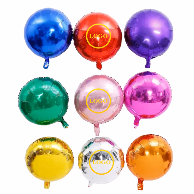 18 Inch Large Colorful Round Shape Foil Balloons